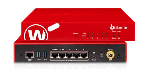 a red box with a white logo on it