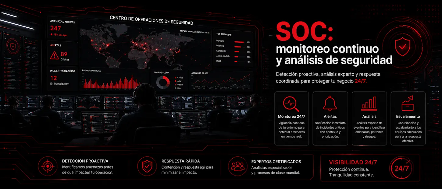 MDR vs SOC en ciberseguridad empresarial